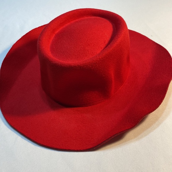 Wide brim hat in Red by Sacred Hawk - Picture 10 of 10